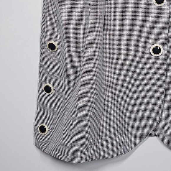 Vintage 90s Dress Danny & Nicole NY Women's Houndstooth Button-Front Blazer 16 - Picture 10 of 16